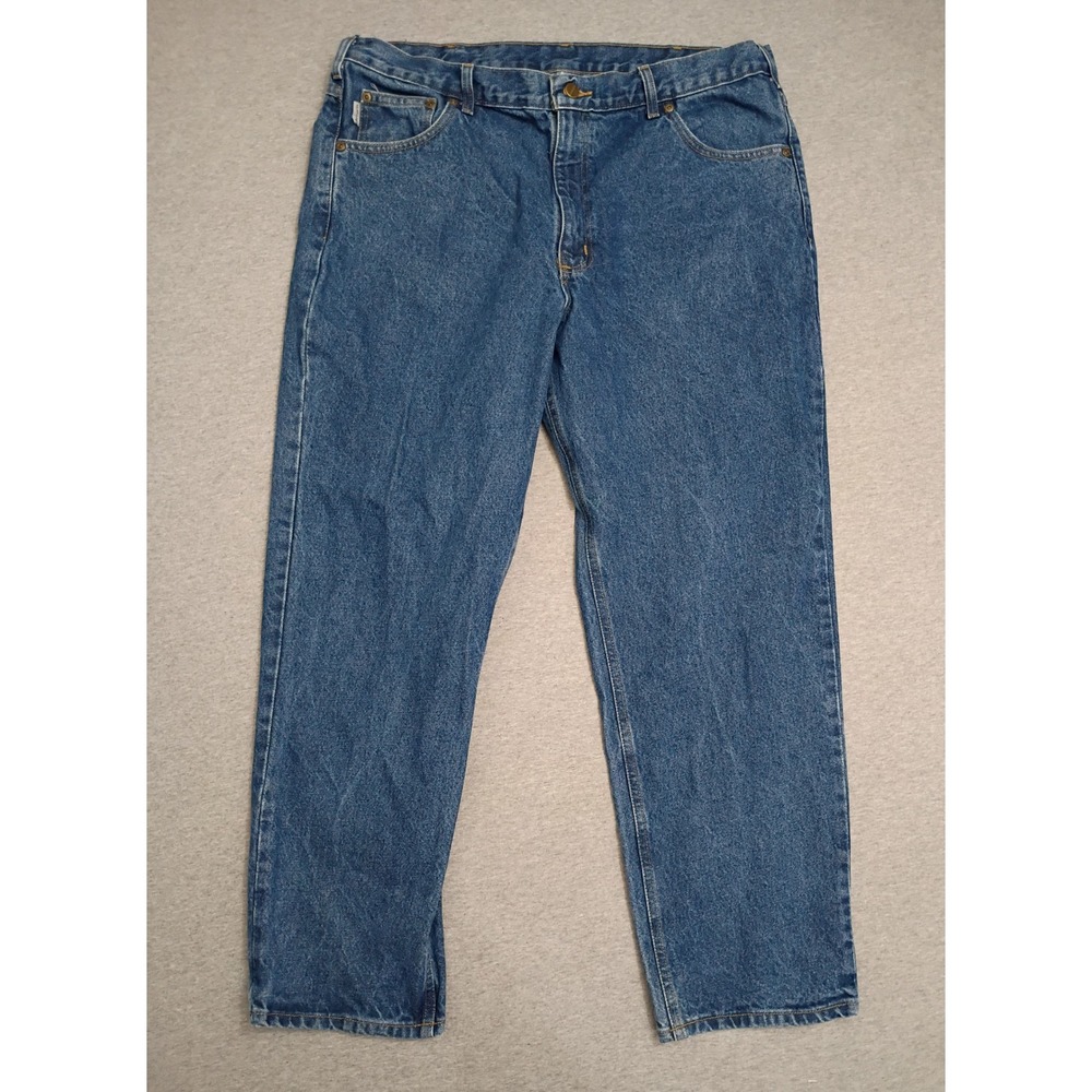 Carhartt B17DST Relaxed Fit Jeans Mens 40x30 Dark Stone Wash Denim Work Pants